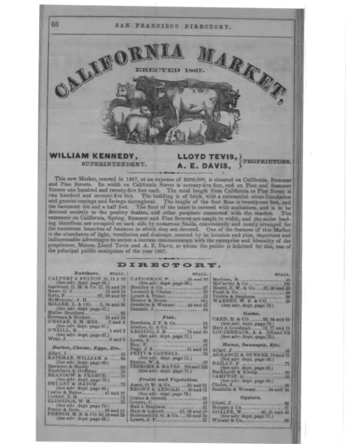 California Market Advertisement
